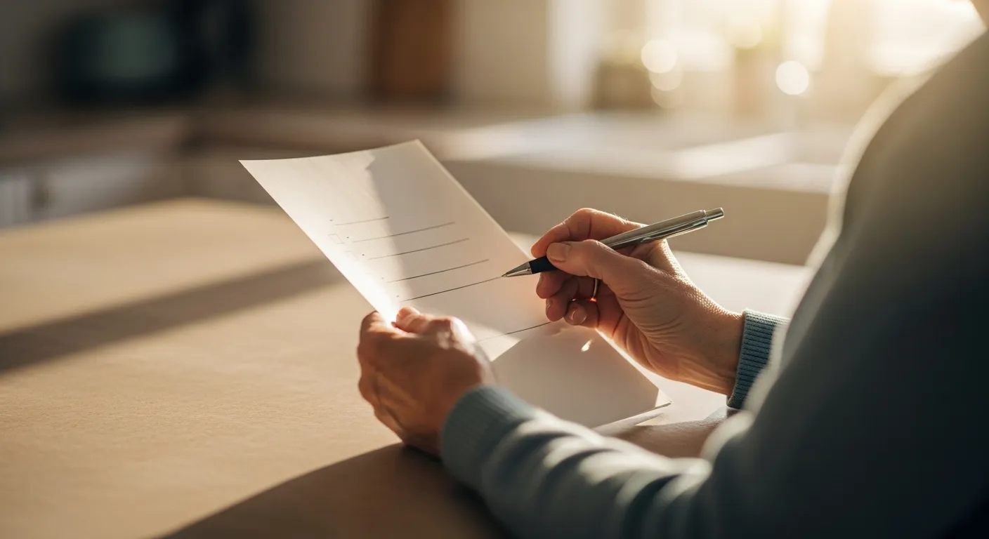 Photo-realistic, senior-friendly scene that visually introduces the section titled 'Your Next Steps: A Simple Evaluation Checklist'.