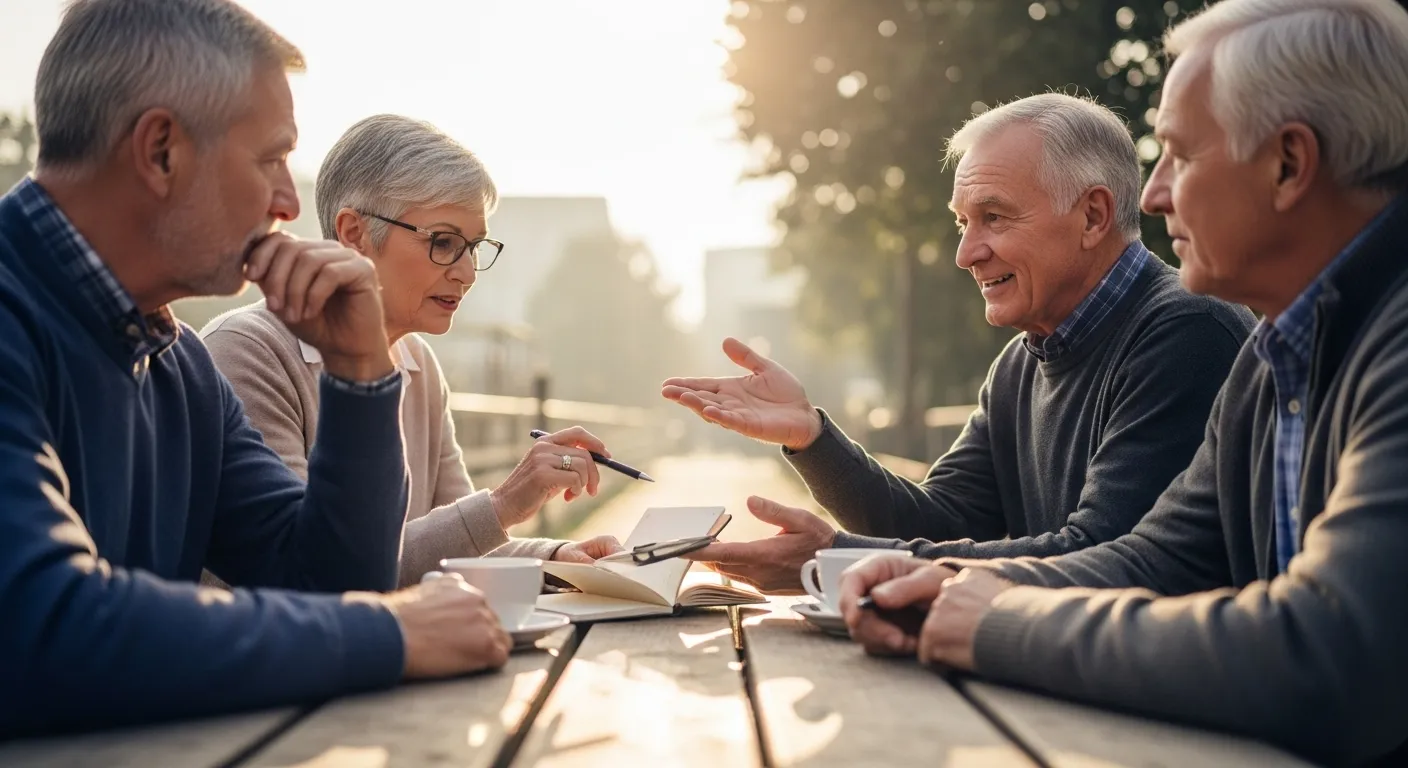 Photo-realistic, senior-friendly scene that visually introduces the section titled 'Your Next Steps: A Simple Checklist for Choosing Your Hobby'.