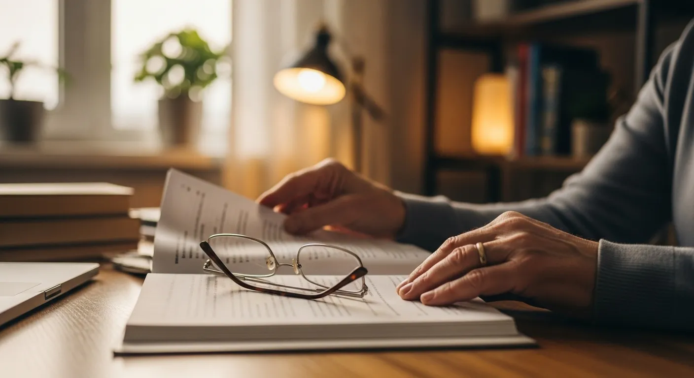 Photo-realistic, senior-friendly scene that visually introduces the section titled 'Frequently Asked Questions About Solo Retirement'.