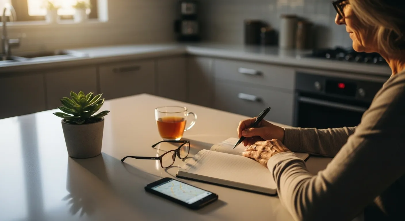 Photo-realistic, senior-friendly scene that visually introduces the section titled 'A Simple Checklist for Evaluating a City for Solo Retirement'.