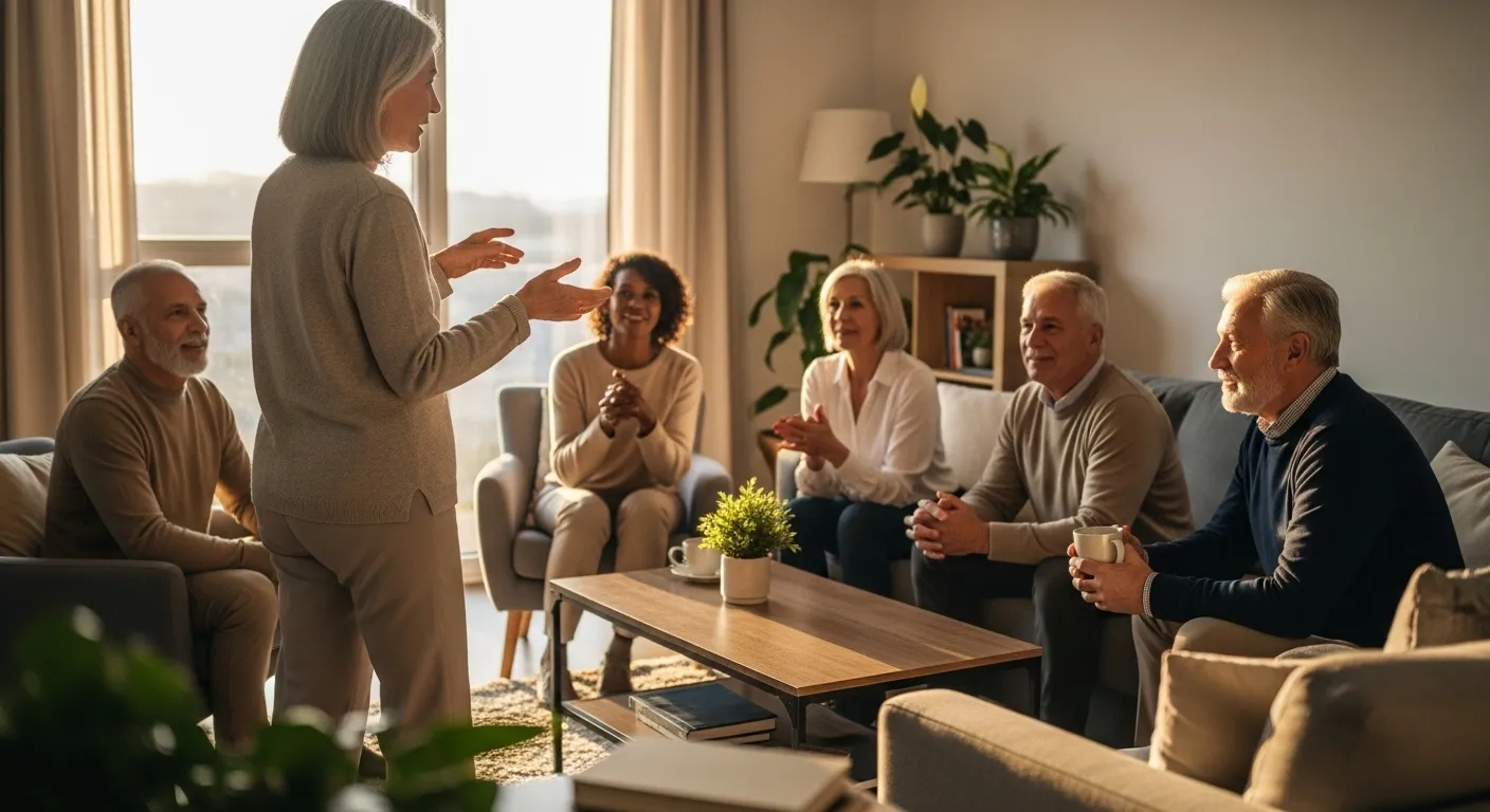Photo-realistic, senior-friendly scene that visually introduces the section titled 'Why Your Social Circle Changes After Retirement'.