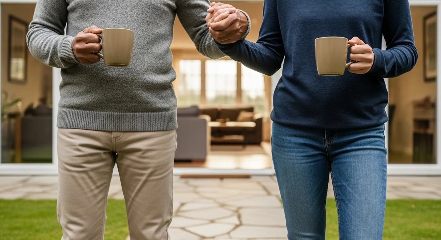 Photo-realistic, senior-friendly scene that visually introduces the section titled 'Navigating Common Retirement Challenges with an Adult Child at Home'.