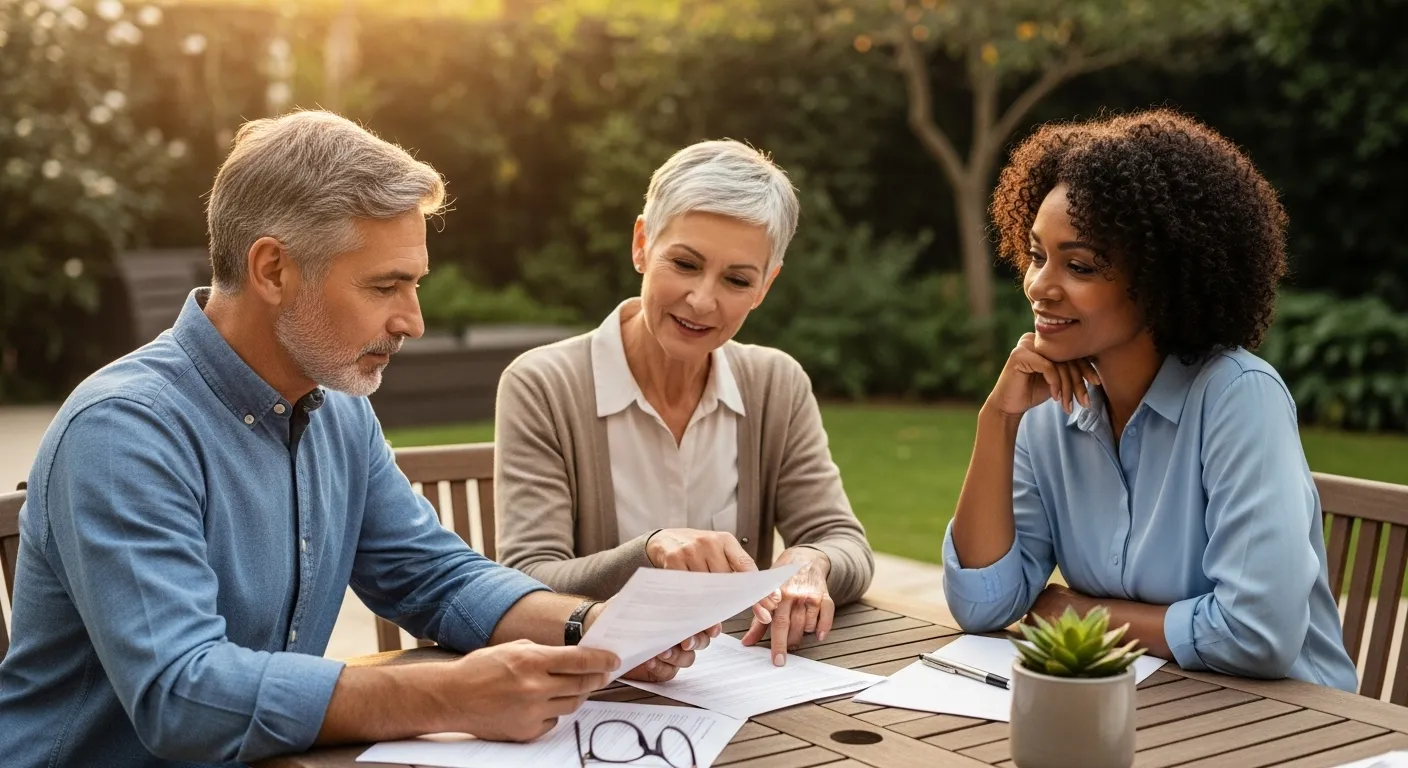 Photo-realistic, senior-friendly scene that visually introduces the section titled 'How to Make Your Decision: A Practical Action Plan'.