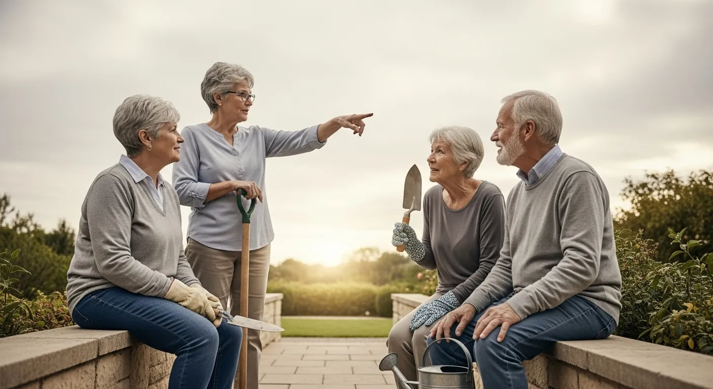 Photo-realistic, senior-friendly scene that visually introduces the section titled 'What About Passive Income? A Reality Check'.