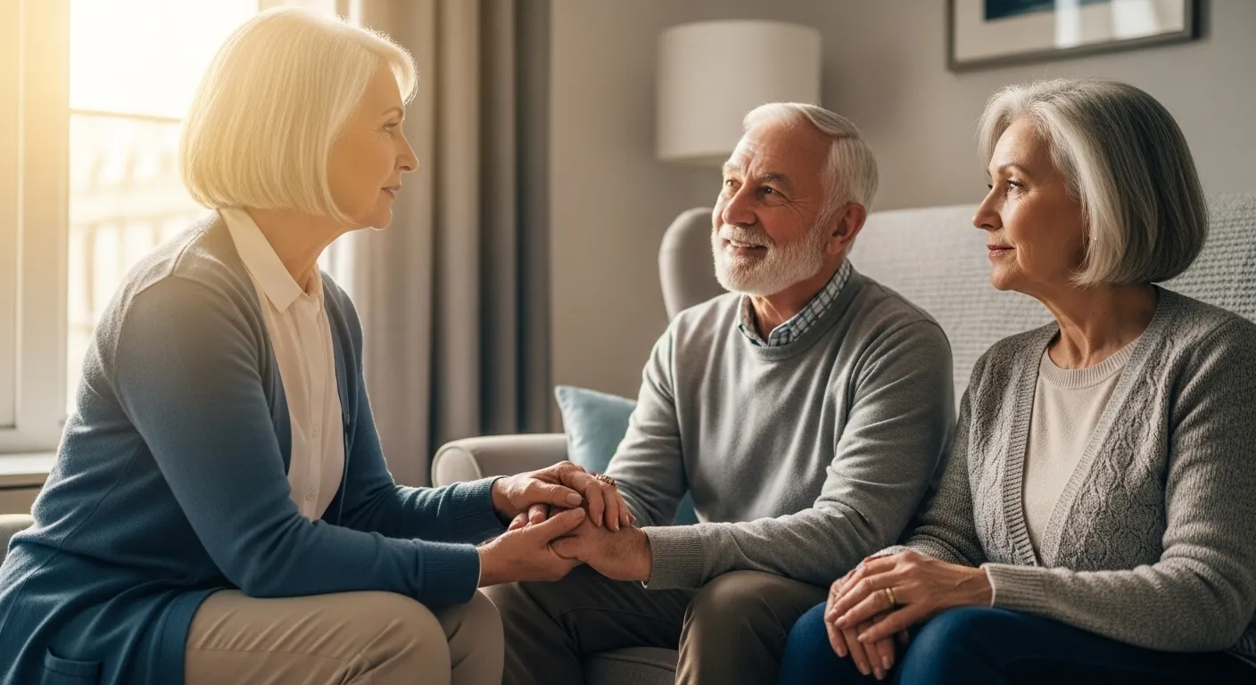 Photo-realistic, senior-friendly scene that visually introduces the section titled 'Addressing Common Concerns: The Unspoken Questions'.