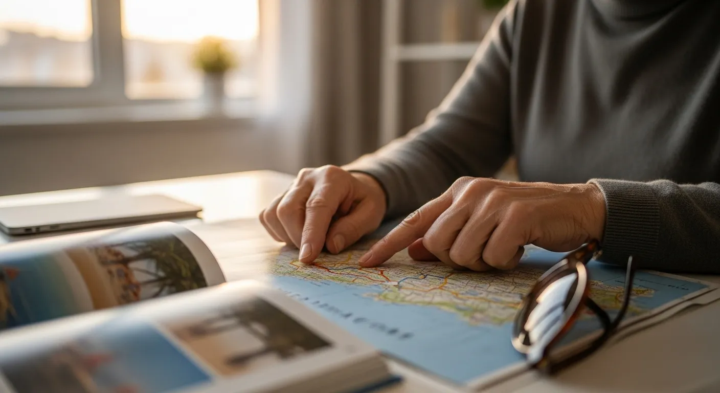 Photo-realistic, senior-friendly scene that visually introduces the section titled 'The Allure of Warm-Weather Climates: Sun, Sand, and Year-Round Activity'.