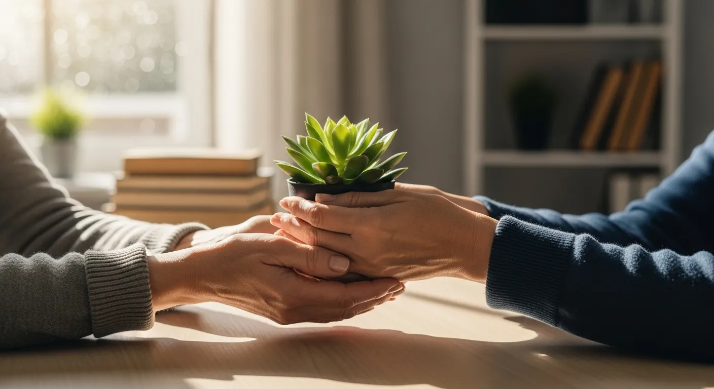 Photo-realistic, senior-friendly scene that visually introduces the section titled 'Finding Purpose and Community, Rain or Shine'.
