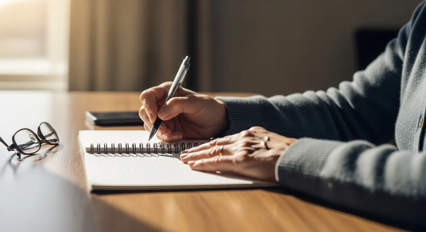 Photo-realistic, senior-friendly scene that visually introduces the section titled 'Your Action Plan for Savings'.