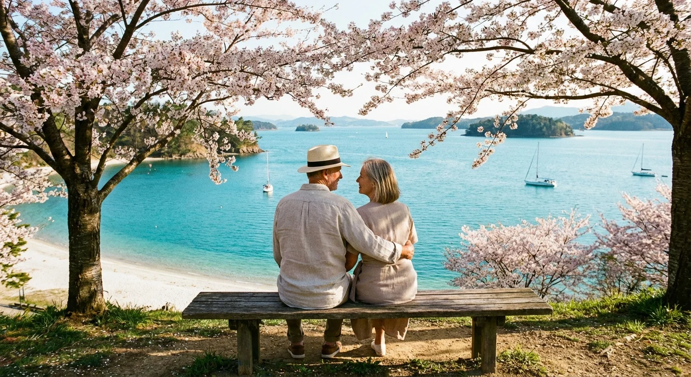 A scenic view of the Grand Traverse Bay in Traverse City, Michigan.