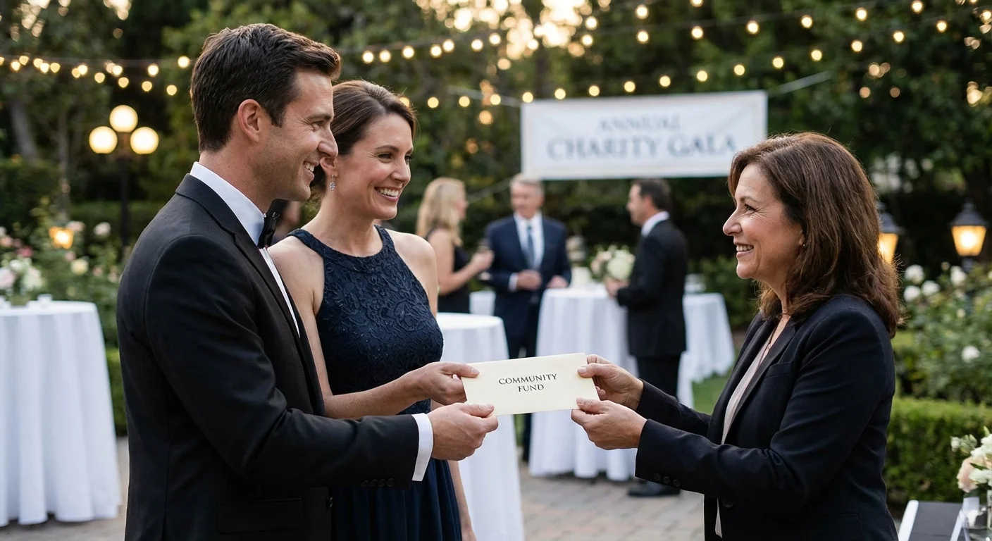 A couple participating in a charitable event.