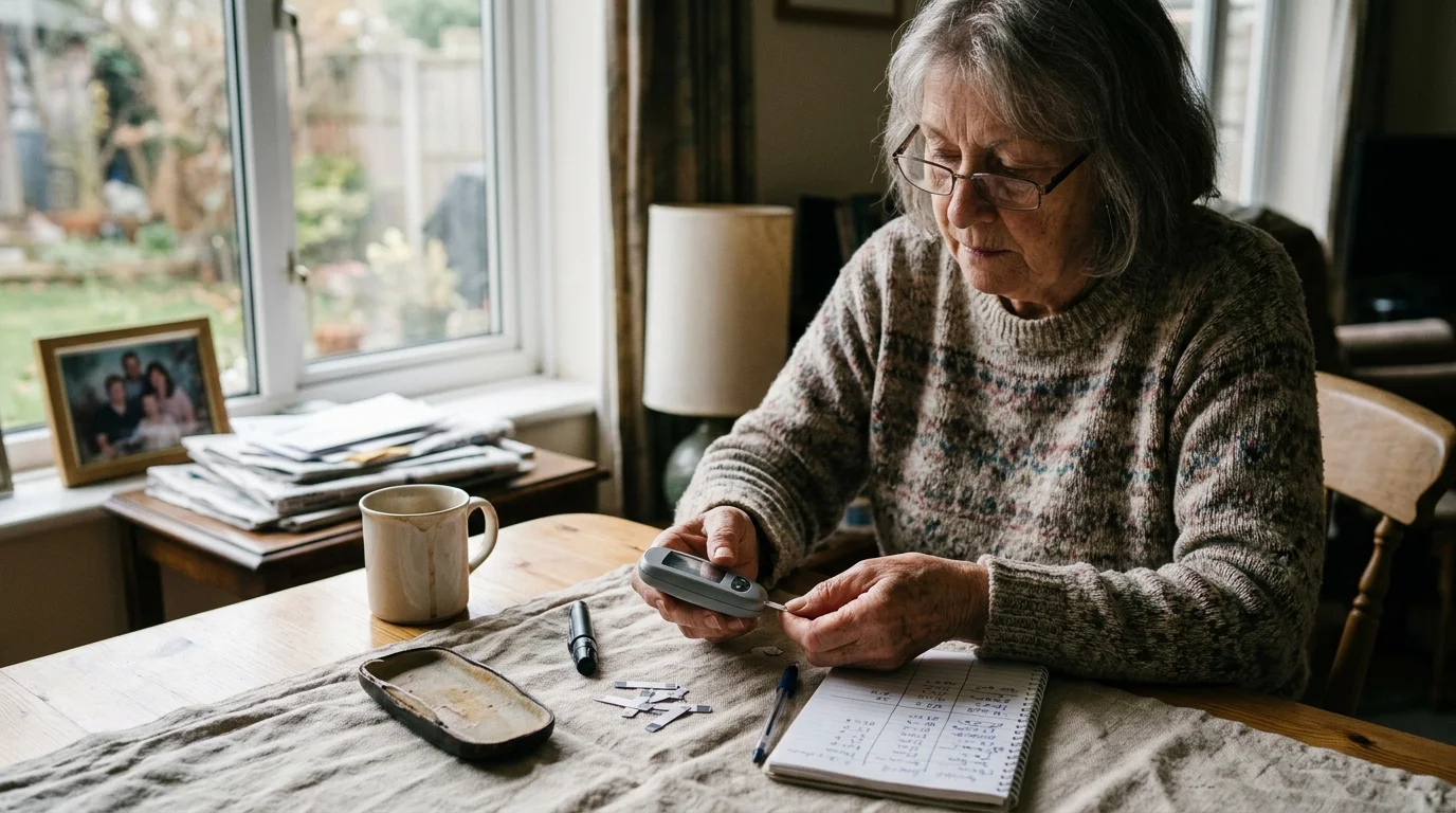Editorial photograph illustrating: At a Glance: Key Shifts in Senior Diabetes Management