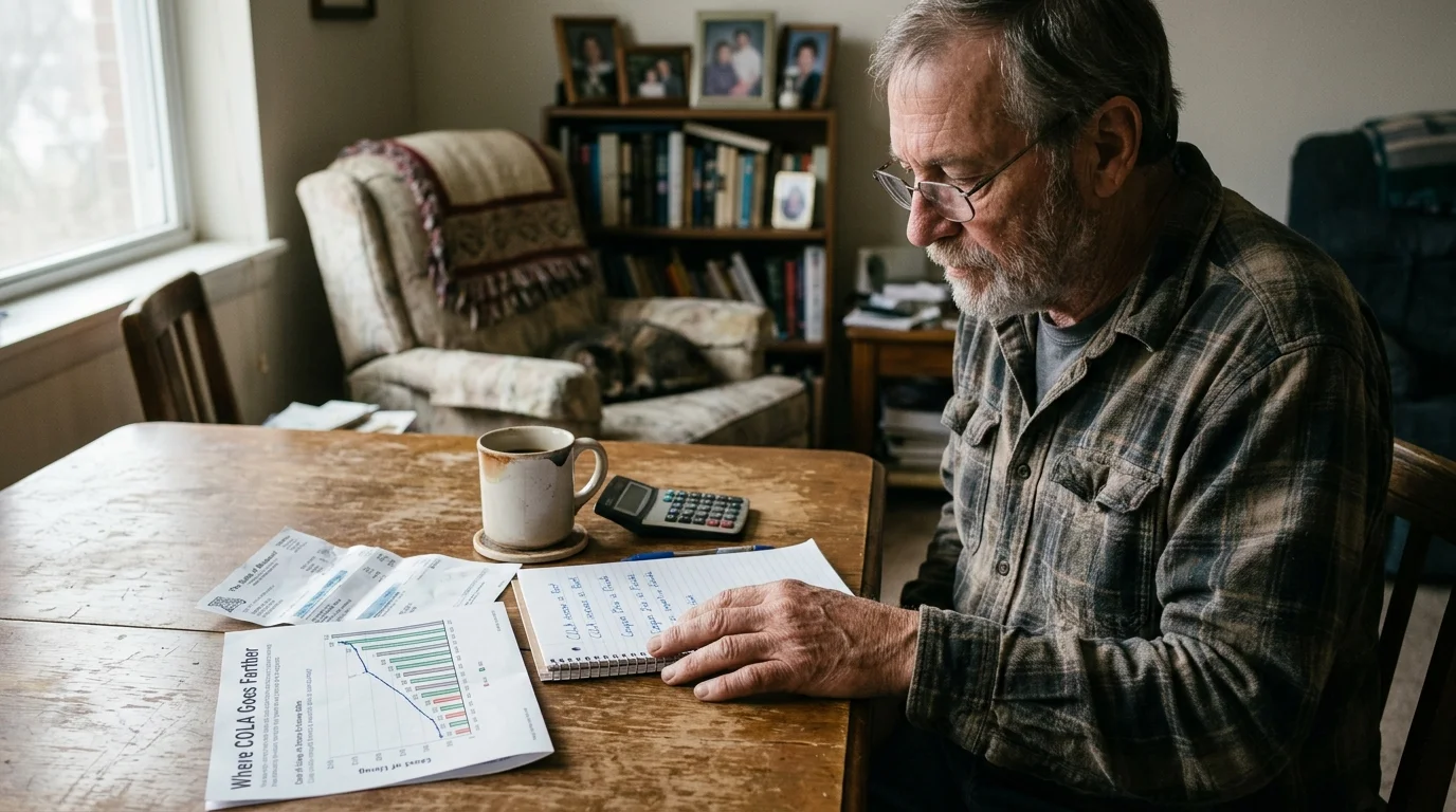 Editorial photograph illustrating: State-by-State Retirement Affordability Comparison