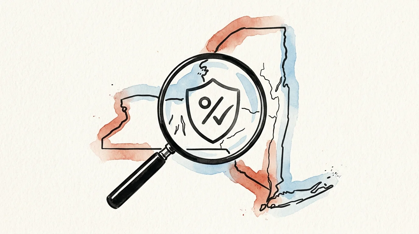 An artistic map of a state under a magnifying glass, highlighting local tax assistance.